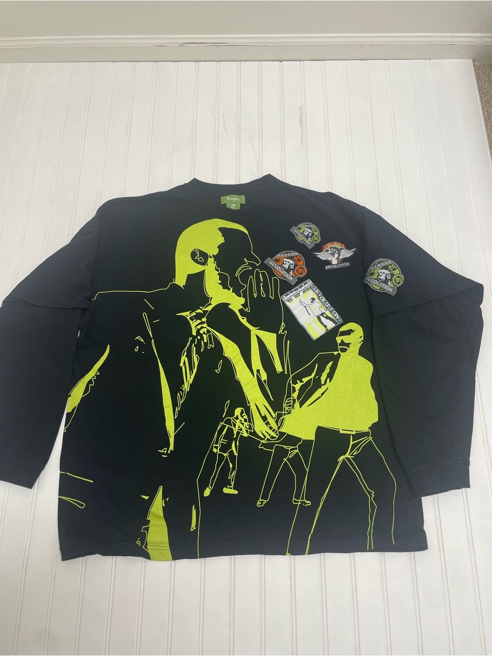 Vintage Meezan Morgan Neon Graphic  TShirt  Y2K NYC Oversized M Fits Like XL